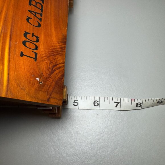 Vintage Log Cabin Bank (Solid Cedar Wood) - Picture 10 of 11